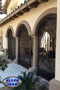 Iron gates, Iron gates Las Vegas, Security gates, Security screens, Security doors, Courtyard gates, Iron fence, Metal gates, Side yard gates, Rv gates, Double gates, Single gates, Driveway gates, Electric gates, Wrought iron gates, Iron works, Stair railing, Iron railings