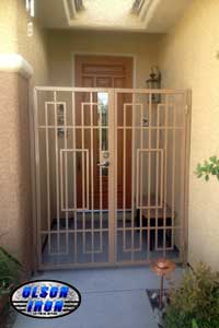 Iron gates, Iron gates Las Vegas, Security gates, Security screens, Security doors, Courtyard gates, Iron fence, Metal gates, Side yard gates, Rv gates, Double gates, Single gates, Driveway gates, Electric gates, Wrought iron gates, Iron works, Stair railing, Iron railings