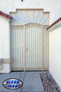 Iron gates, Iron gates Las Vegas, Security gates, Security screens, Security doors, Courtyard gates, Iron fence, Metal gates, Side yard gates, Rv gates, Double gates, Single gates, Driveway gates, Electric gates, Wrought iron gates, Iron works, Stair railing, Iron railings