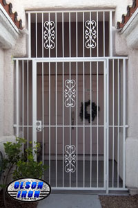 Iron gates, Iron gates Las Vegas, Security gates, Security screens, Security doors, Courtyard gates, Iron fence, Metal gates, Side yard gates, Rv gates, Double gates, Single gates, Driveway gates, Electric gates, Wrought iron gates, Iron works, Stair railing, Iron railings