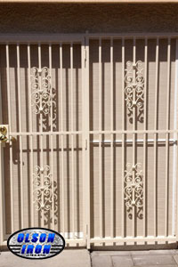 Iron gates, Iron gates Las Vegas, Security gates, Security screens, Security doors, Courtyard gates, Iron fence, Metal gates, Side yard gates, Rv gates, Double gates, Single gates, Driveway gates, Electric gates, Wrought iron gates, Iron works, Stair railing, Iron railings