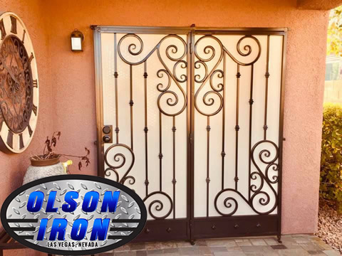Iron gates, Iron gates Las Vegas, Security gates, Security screens, Security doors, Courtyard gates, Iron fence, Metal gates, Side yard gates, Rv gates, Double gates, Single gates, Driveway gates, Electric gates, Wrought iron gates, Iron works, Stair railing, Iron railings