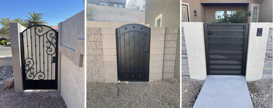Wrought Iron gates, Security gates, Security screens, Security doors, Iron fence, Metal gates, Side yard gates, RV gates, Double gates, Single gates, Driveway gates, Electric gates, Wrought iron gates, Iron works, Stair railing, Iron railings