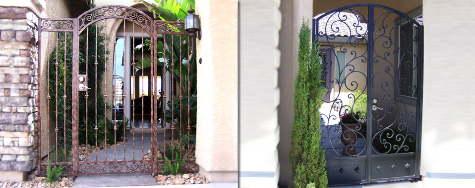 Iron gates, Iron gates Las Vegas, Security gates, Security screens, Security doors, Courtyard gates, Iron fence, Metal gates, Side yard gates, Rv gates, Double gates, Single gates, Driveway gates, Electric gates, Wrought iron gates, Iron works, Stair railing, Iron railings