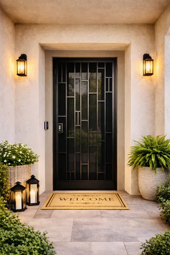 Olson Iron custom security screen door in Las Vegas (801Z)