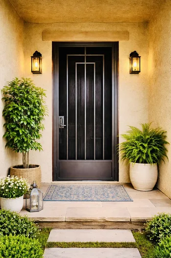 Olson Iron custom security screen door in Las Vegas (802Z)