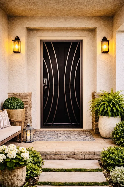 Olson Iron custom security screen door in Las Vegas (803Z)