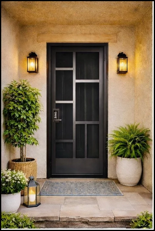 Olson Iron custom security screen door in Las Vegas (810Z)