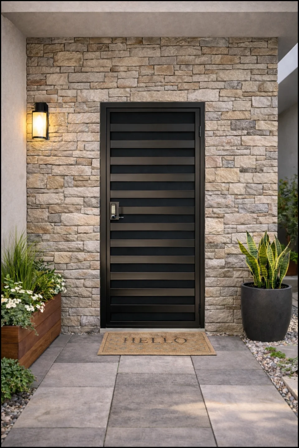 Olson Iron custom security screen door in Las Vegas (814Z)