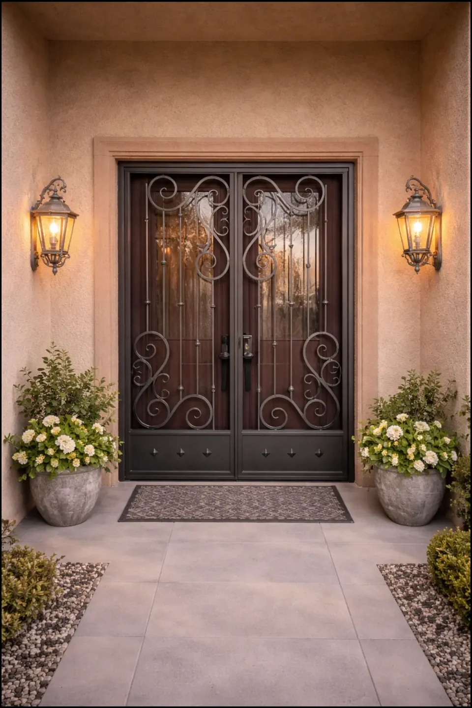 Olson Iron custom security screen door in Las Vegas (815Z)