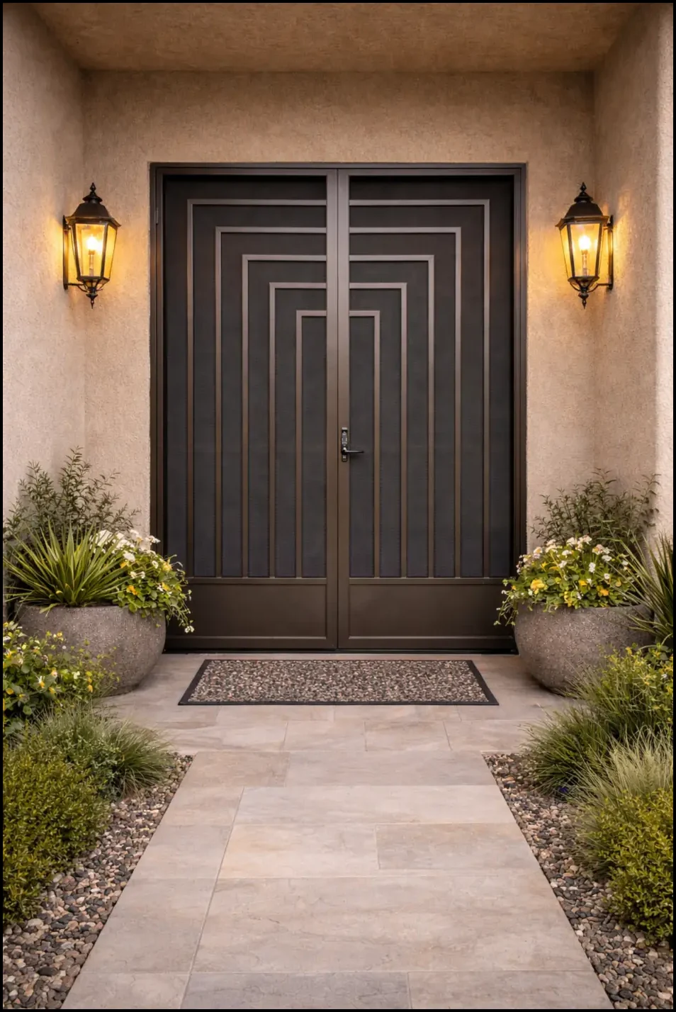 Olson Iron custom security screen door in Las Vegas (818Z)