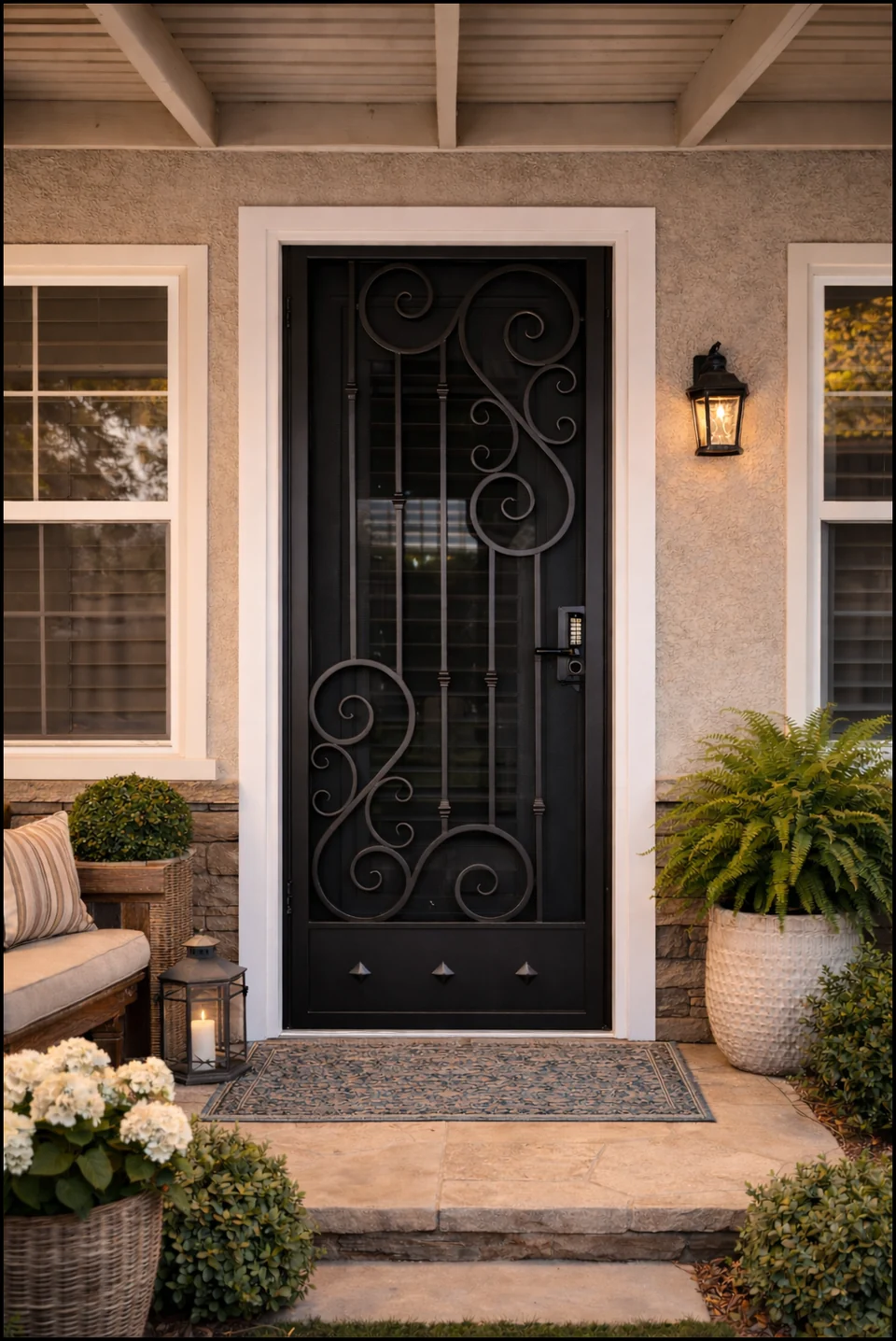Olson Iron custom security screen door in Las Vegas (820Z)