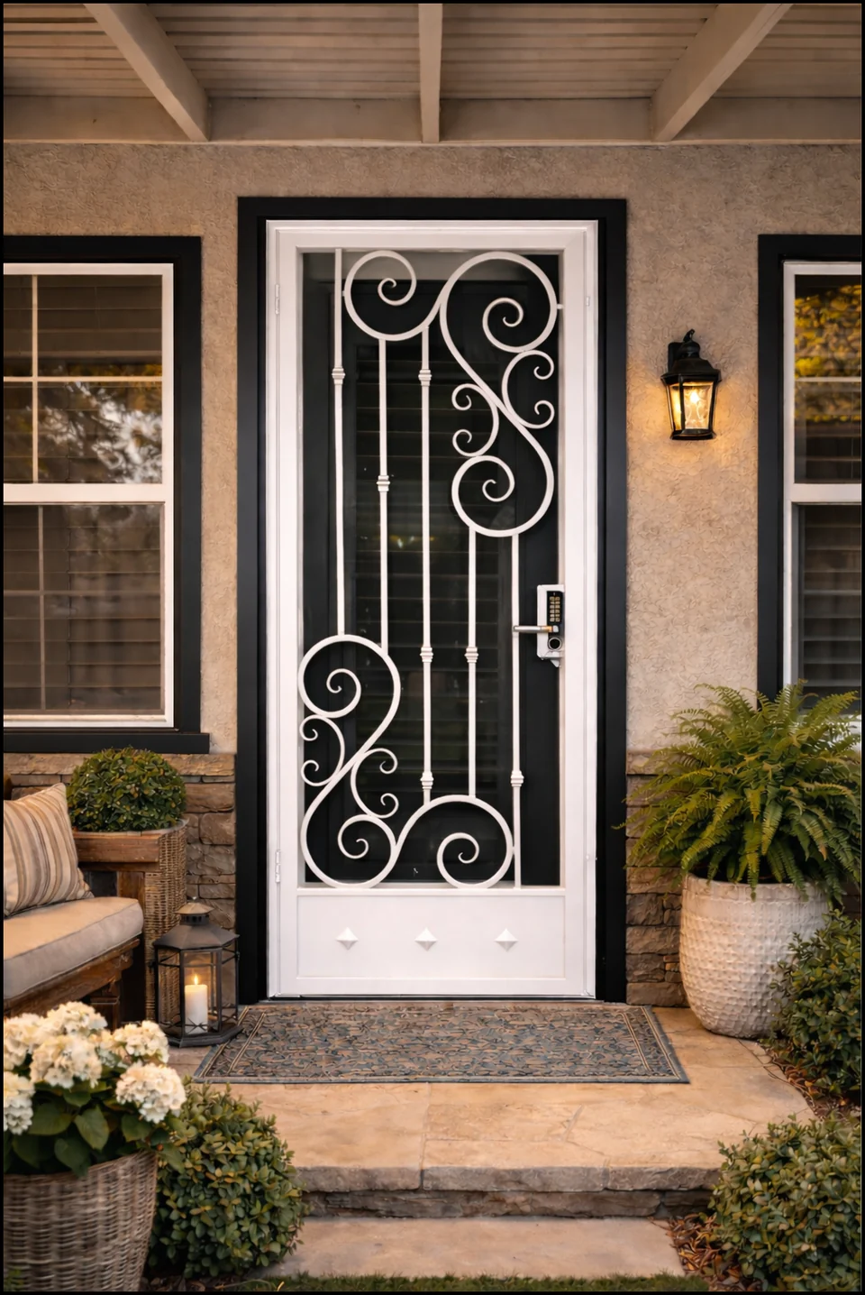 Olson Iron custom security screen door in Las Vegas (821Z)
