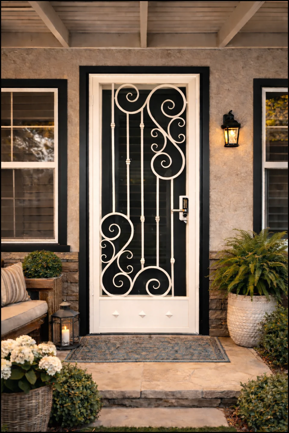 Olson Iron custom security screen door in Las Vegas (823Z)