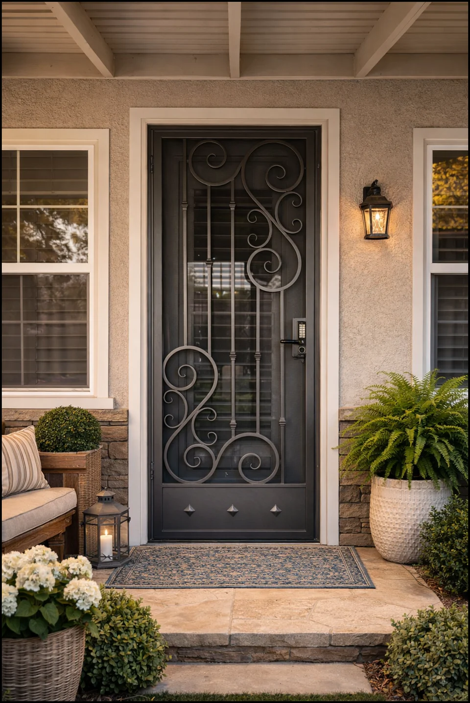 Olson Iron custom security screen door in Las Vegas (824Z)