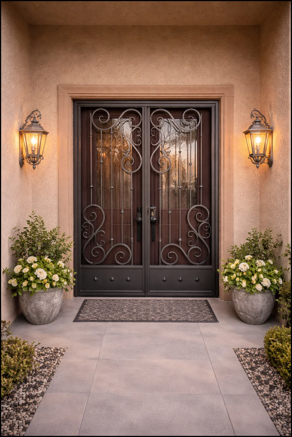 Olson Iron custom security screen door in Las Vegas (825Z)