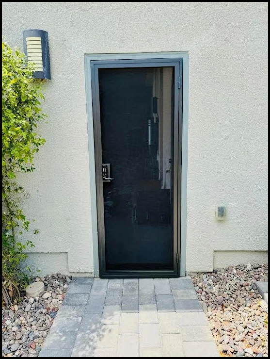 Olson Iron custom security screen door in Las Vegas (826Z)