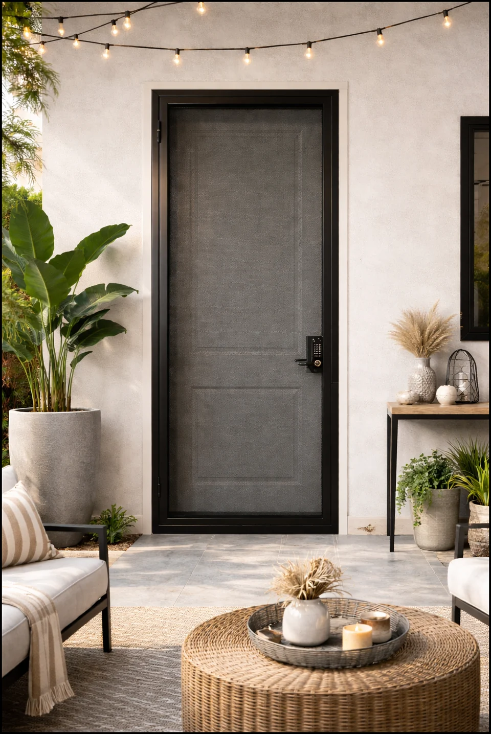 Olson Iron custom security screen door in Las Vegas (828Z)