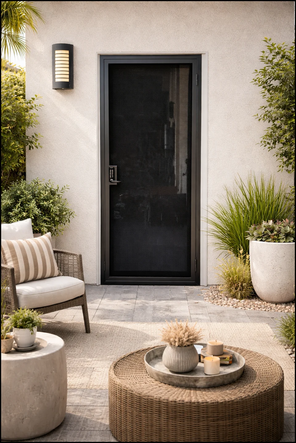 Olson Iron custom security screen door in Las Vegas (839Z)